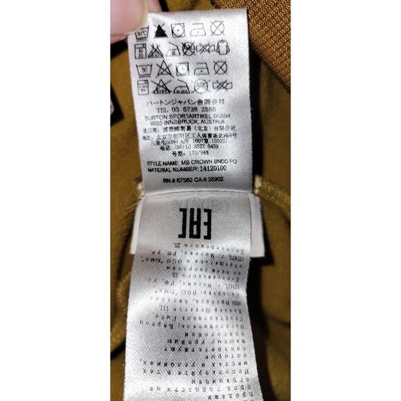 Burton Dry Ride Mens Medium Brown Logo Hooded Drawstring Pockets Sweatshirt - Picture 11 of 12